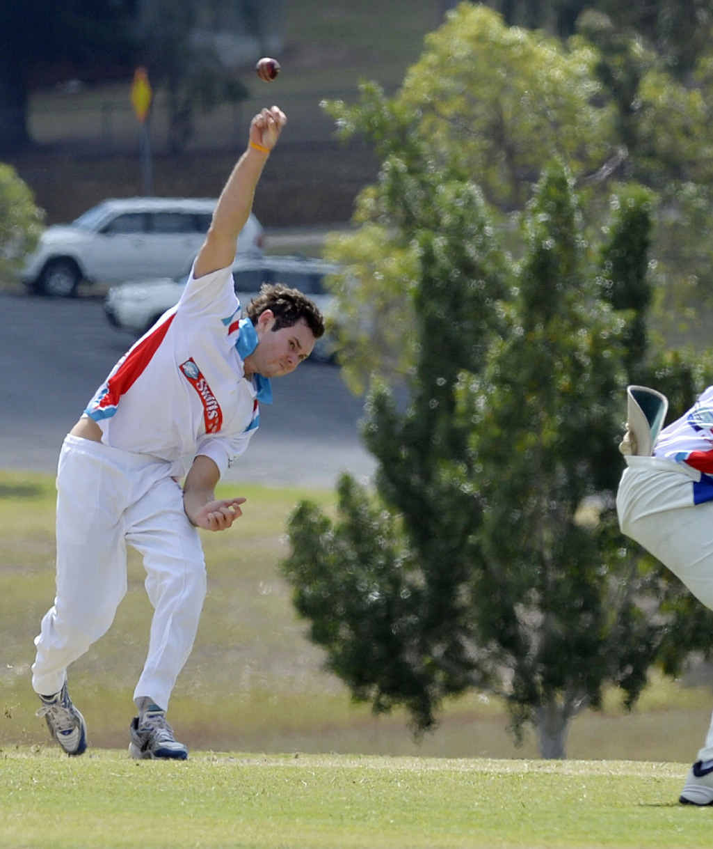 ON TARGET: Swifts bowler Dylan Hickson works hard as a new Ipswich West Moreton Cricket Association first division season gets underway. ON TARGET: Swifts bowler Dylan Hickson works hard as a new Ipswich West Moreton Cricket Association first division season gets underway.